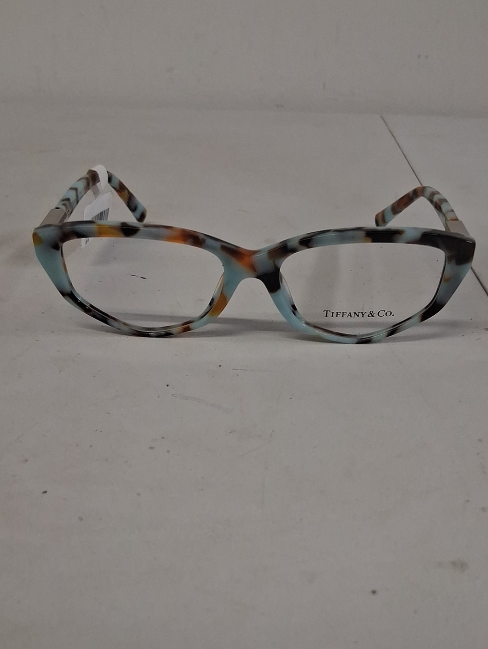 NWT Tiffany & Co. Women's Blue and Brown Tortoiseshell Cat-Eye Frames